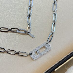 925 Sterling Silver Statement Single Stone Sliding Necklace Packaging View