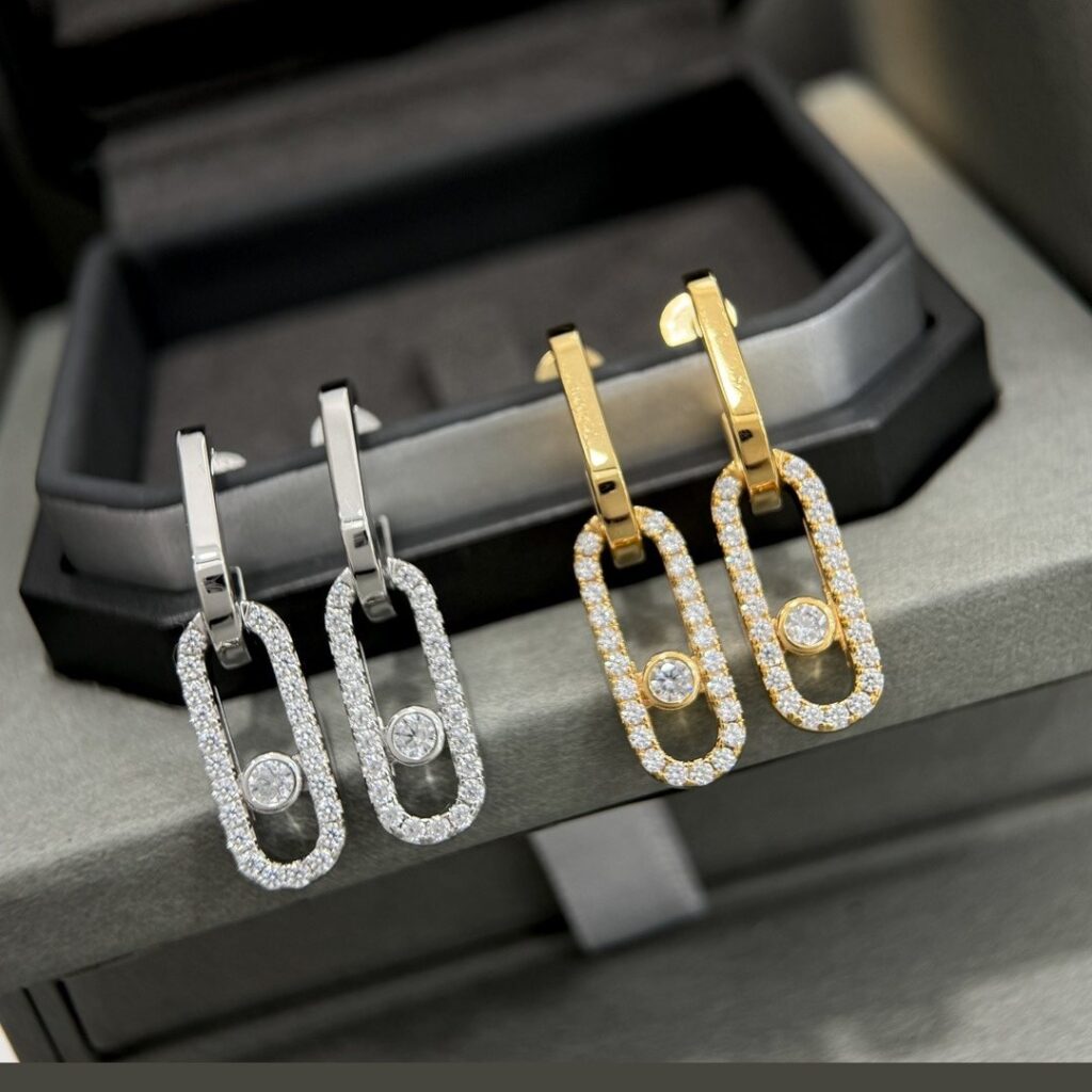 925 Sterling Silver Statement Single Stone Sliding Stud Earrings Wholesale