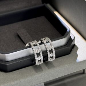 925 Sterling Silver Statement Three Stone Pave Stud Earrings Wholesale