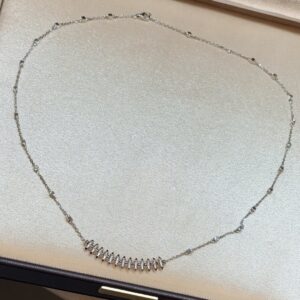 925 Sterling Silver Studded Necklace Lifestyle View