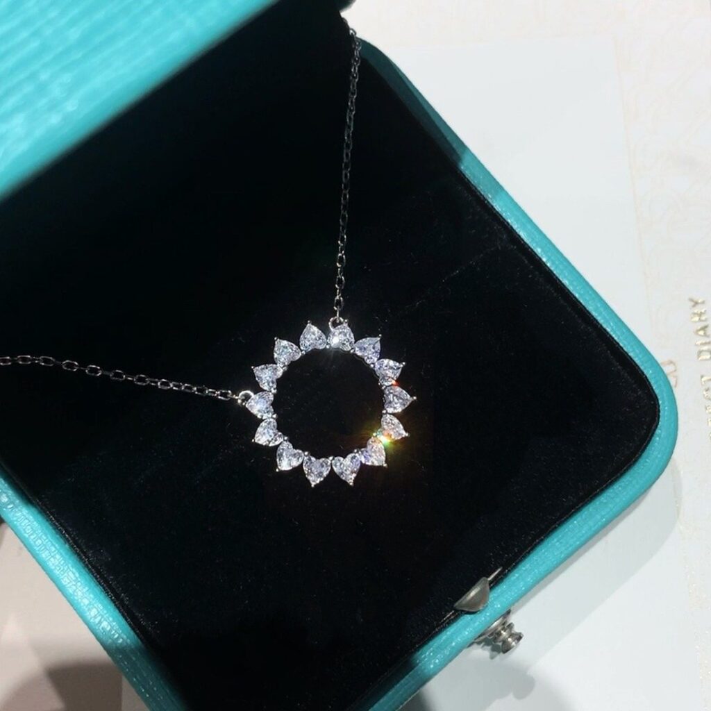 925 Sterling Silver Sunburst Circle Necklace Wholesale