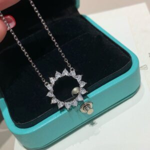 925 Sterling Silver Sunburst Circle Necklace Packaging View