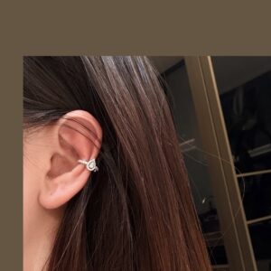 925 Sterling Silver Teardrop Stone Ear Cuff Detail