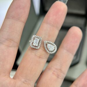 925 Sterling Silver Teardrop Stone Open Ring Lifestyle View