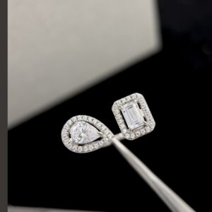 925 Sterling Silver Teardrop Stone Open Ring Packaging View