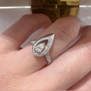 925 Sterling Silver Teardrop Stone Ring Set Jewelry Display