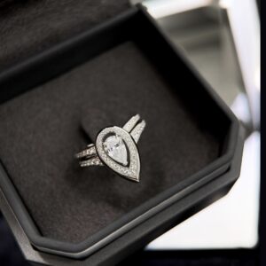 925 Sterling Silver Teardrop Stone Ring Set Lifestyle View