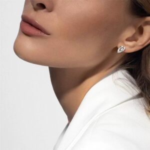 925 Sterling Silver Teardrop Stone Stud Earrings Jewelry Display