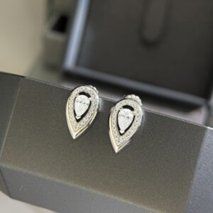 925 Sterling Silver Teardrop Stone Stud Earrings Packaging View