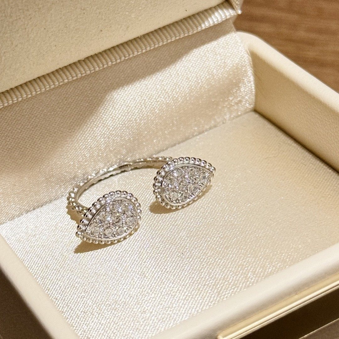 925 Sterling Silver Teardrop Wheat Leaf Open Ring 925 Sterling Silver Teardrop Wheat Leaf Open Ring