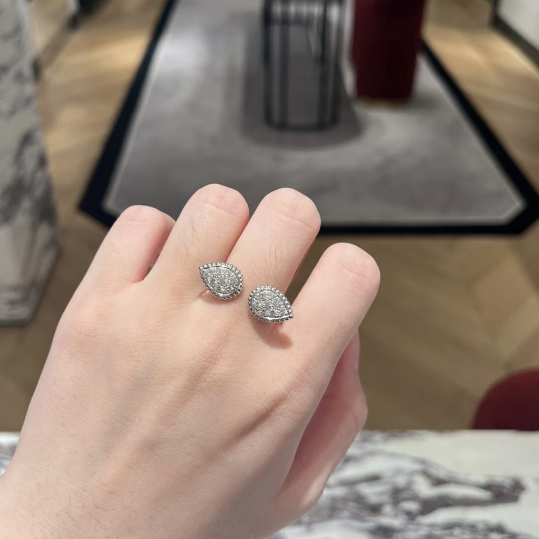 925 Sterling Silver Teardrop Wheat Leaf Open Ring 925 Sterling Silver Teardrop Wheat Leaf Open Ring