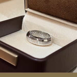 925 Sterling Silver Textured Ring Jewelry Display