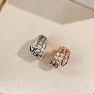 925 Sterling Silver Three Row Pave Serpent Ring Lifestyle View