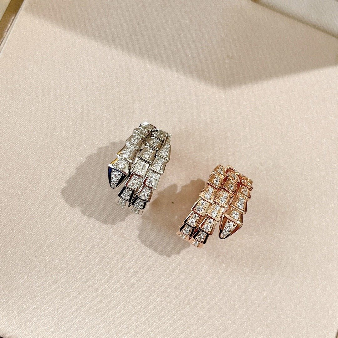 925 Sterling Silver Three Row Pave Serpent Ring 925 Sterling Silver Three Row Pave Serpent Ring