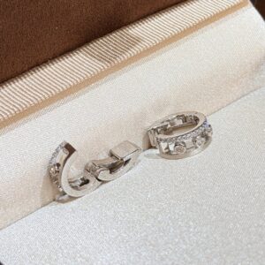 925 Sterling Silver Three Stone Pave Ear Cuff Close Up