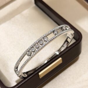 925 Sterling Silver Three Stone Sliding Bangle Packaging View