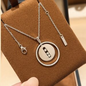 925 Sterling Silver Three Stone Sliding Necklace Wholesale