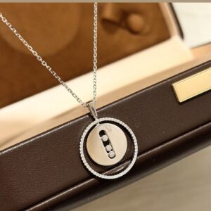 925 Sterling Silver Three Stone Sliding Necklace Jewelry Display