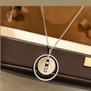 925 Sterling Silver Three Stone Sliding Necklace Lifestyle View