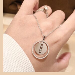 925 Sterling Silver Three Stone Sliding Necklace Packaging View