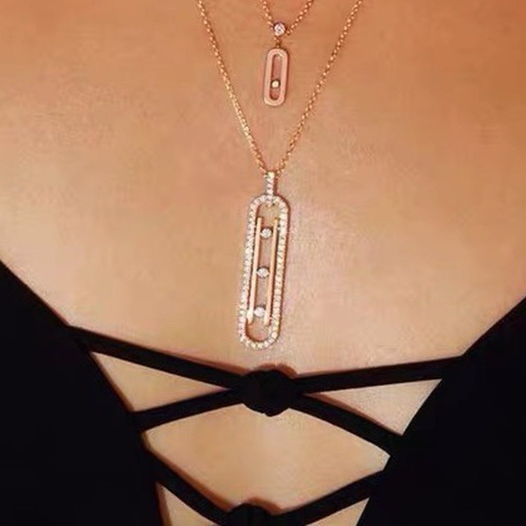 925 Sterling Silver Three Stone Sliding Pendant Necklace Wholesale 925 Sterling Silver Three Stone Sliding Pendant Necklace Wholesale