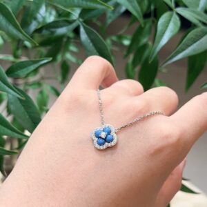 925 Sterling Silver Turquoise Clover Necklace Packaging View