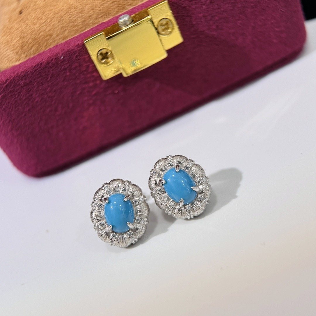 925 Sterling Silver Turquoise Stud Earrings 925 Sterling Silver Turquoise Stud Earrings