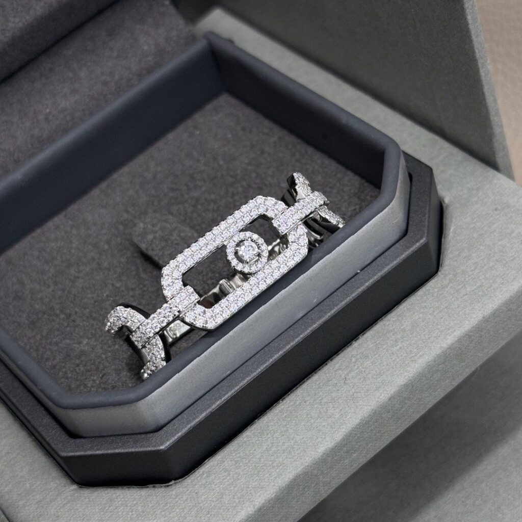 925 Sterling Silver Two Finger Chain Ring Wholesale