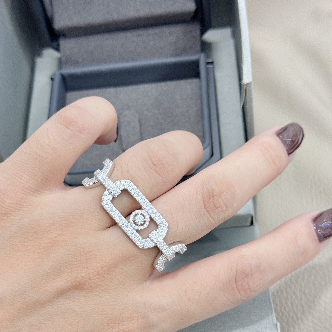 925 Sterling Silver Two Finger Chain Ring Wholesale 925 Sterling Silver Two Finger Chain Ring Wholesale