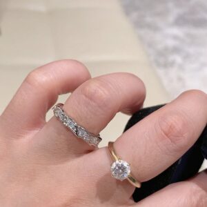 925 Sterling Silver Wing Cross Pave Ring Lifestyle View