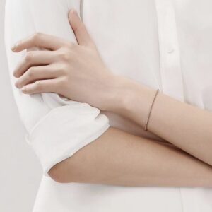 Gold Plated 925 Sterling Silver Pave Bangle Close Up