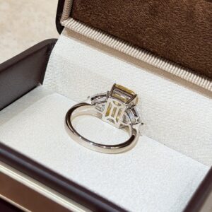 Gold Plated 925 Sterling Silver Pave Stone Ring Jewelry Display