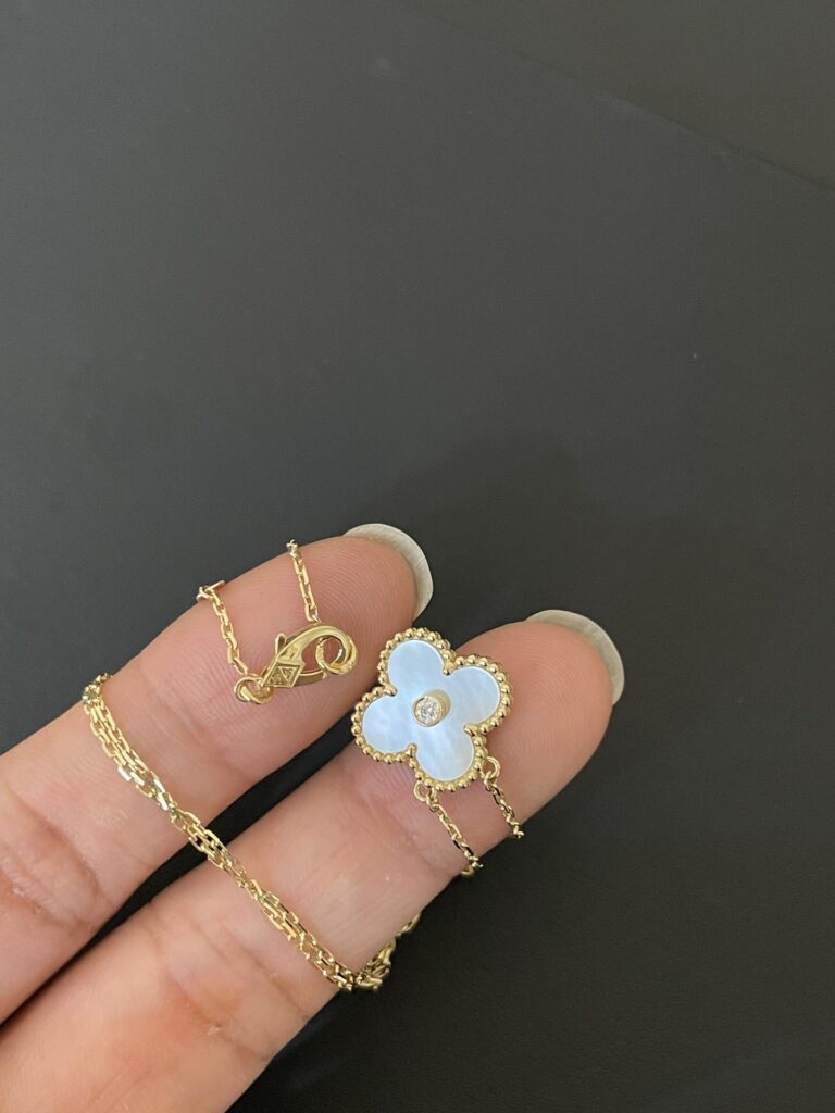Gold Plated 925 Sterling Silver Single Clover Necklace Wholesale