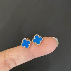 Rose Gold Plated 925 Sterling Silver Mini Clover Stud Earrings Wholesale