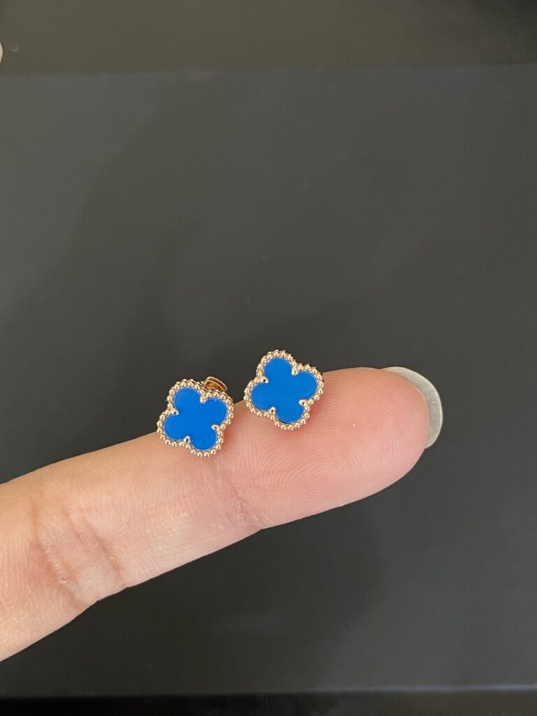 Rose Gold Plated 925 Sterling Silver Mini Clover Stud Earrings Wholesale
