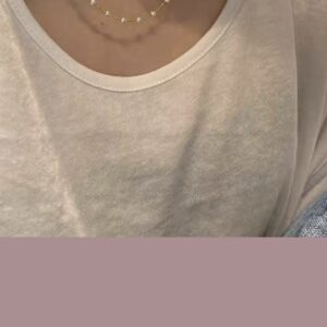 Two Tone 925 Sterling Silver Color Bead Necklace Jewelry Display