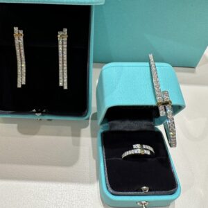 Two Tone 925 Sterling Silver Edge Stud Earrings Lifestyle View